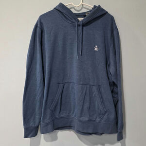Original Penguin Munsingwear Blue Pullover Hoodie Kangaroo Pocket Size XL